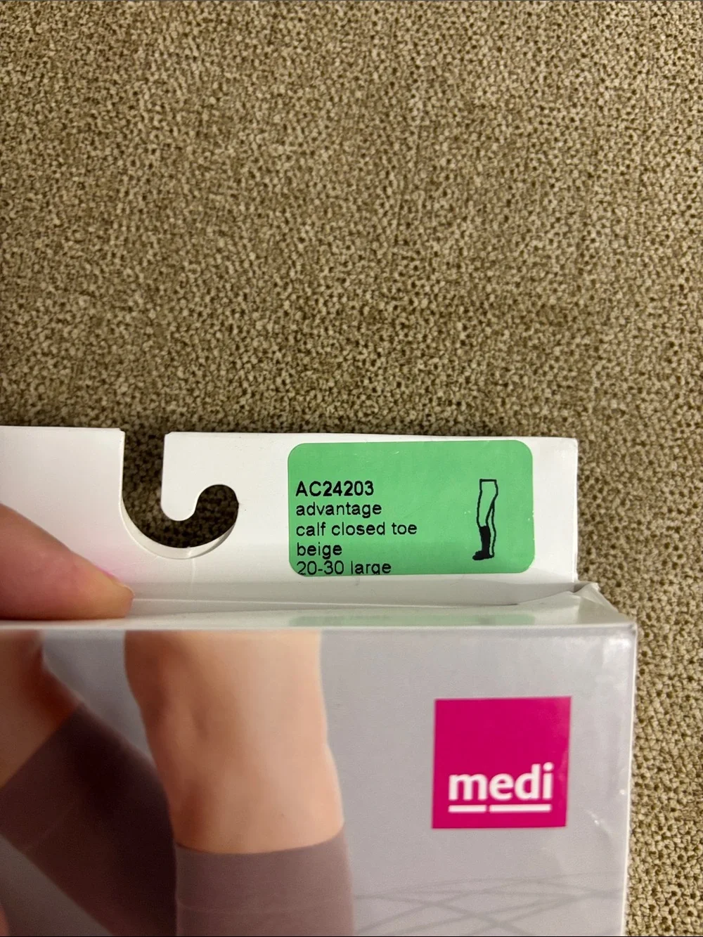 Duomed Advantage20-30 mmHg Closed-Toe knee hi Compression Stocking Beige (medi)